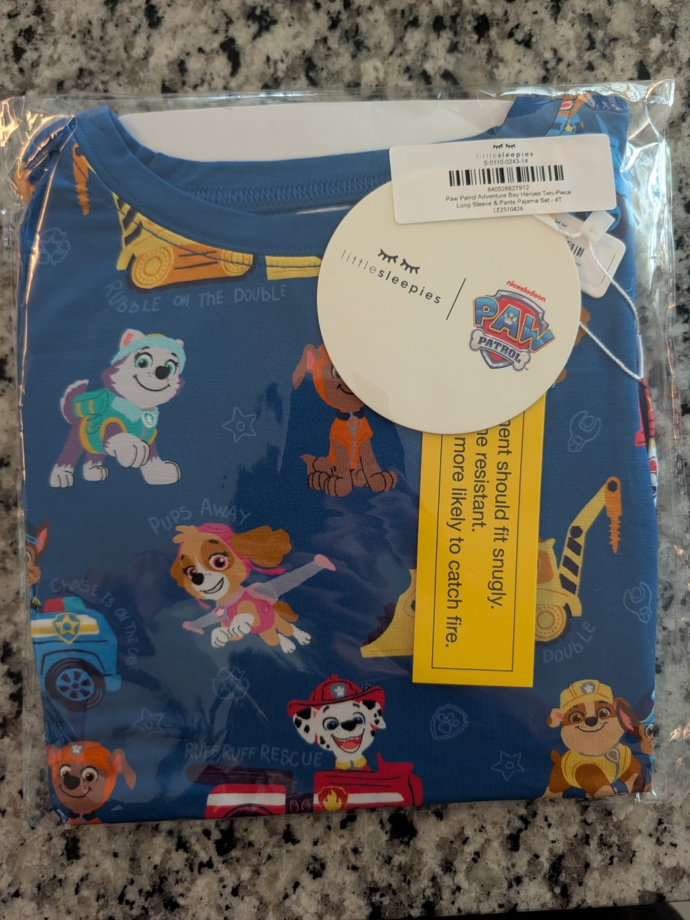 Little Sleepies Paw Patrol Two Piece Pajamas 4T